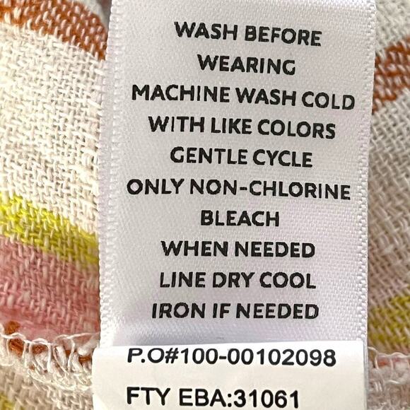 Westbound NWT Mid Rise Wide Leg Cropped Fray Hem Stripe Print Pants 3X - Picture 12 of 14